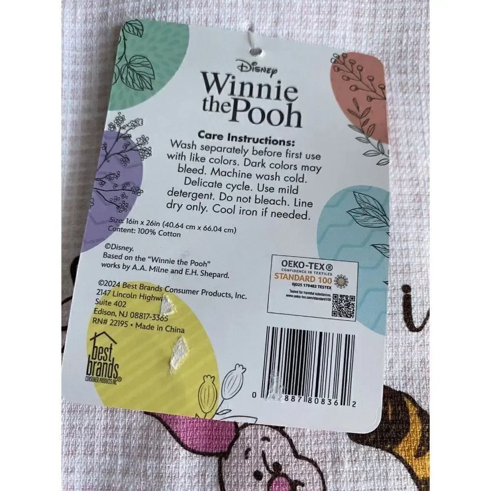 2 Pk Disney Winnie The Pooh Kitchen Towels‎ Piglet Tigger Eeyore Spring NEW